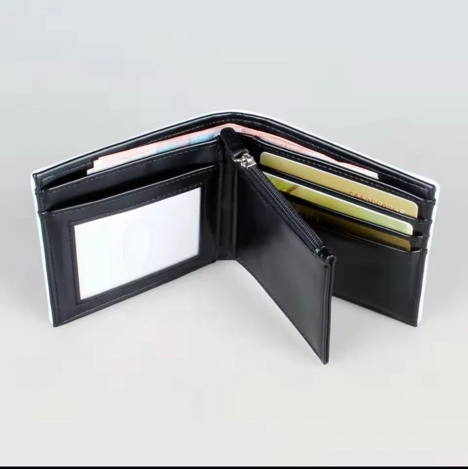 Popular Retro Gaming Controller Bi Fold Wallet W/Card Slots And Zipper Pouch New - Image 4 of 4