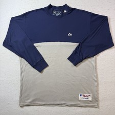 Tampa Bay Devil Rays Mock Neck Turtleneck Majestic Vintage Shirt MLB Size XL