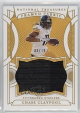 2021 Panini National Treasures Framed Fabric Holo Gold /10 Chase Claypool s3g