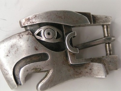 Barry Kieselstein Cord Sterling Silver Large 4'' Eagle Head Alligator Belt BUCKLE