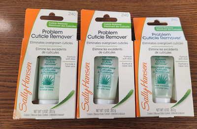 3 PCS NIP SALLY HANSEN #2140 PROBLEM CUTICLE REMOVER W/ ALOE 1.0 OZ EACH