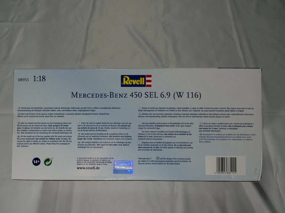 Revell Mercedes-Benz 450SEL 6.9 (W116) 1:18 Scale Model. 1 out of 1,008. - Image 4 of 4