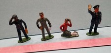 Lote de figuras antiguas de juguete de plomo para personas. Juego de portero mecánico de policía Man City Town de colección