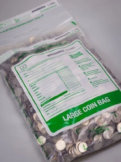 CASHIER DEPOT Coin Bags - Clear Heavy Duty Bags (12 x 22 Clear), 50 Bags