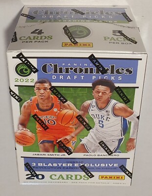 NBA Basketball Trading Cards 2022 Panini Chronicles Draft Picks Blaster Box