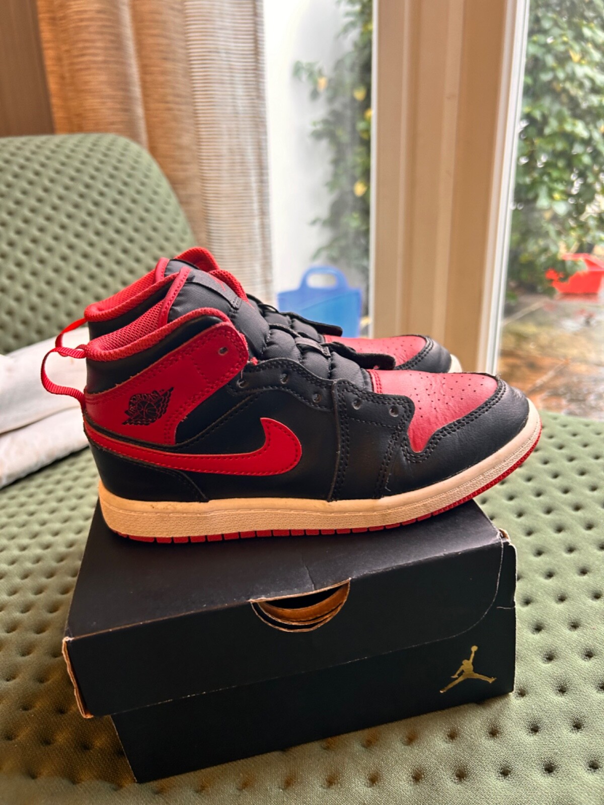 Nike air Jordan 1 red and black ps uk 1 eBay