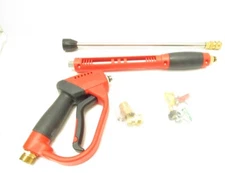 Tool Daily Deluxe Pressure Washer Gun With 5 Nozzel Tips Rubber Grip 40" -F10