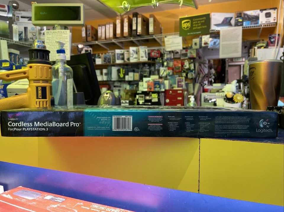 Logitech Cordless MediaBoard Pro Keyboard Bluetooth for PlayStation PS3 PS4 HTPC - Image 3 of 4