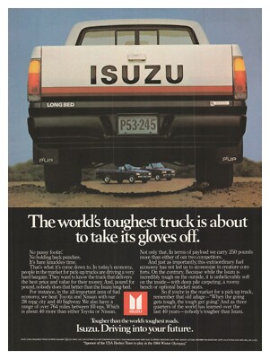 Print Ad 1983 Isuzu Pup Long Bed Truck Driving Into the Future