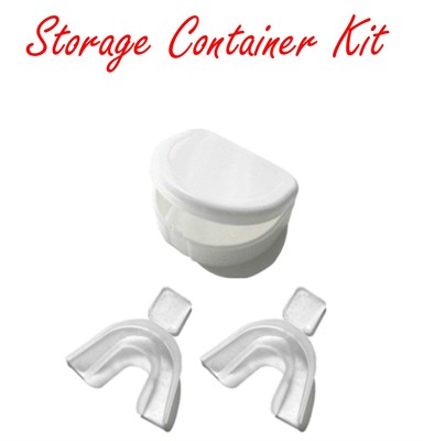 Teeth Whitening Dental Professional Storage Kit White Container + Trays USA Made