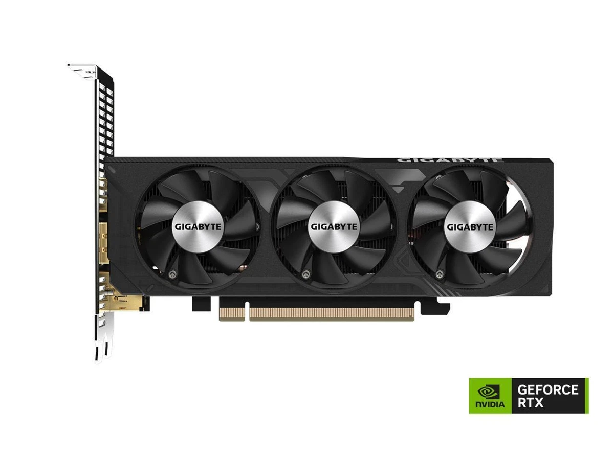 GIGABYTE GeForce RTX 4060 OC Low Profile 8G Graphics Card, 3x