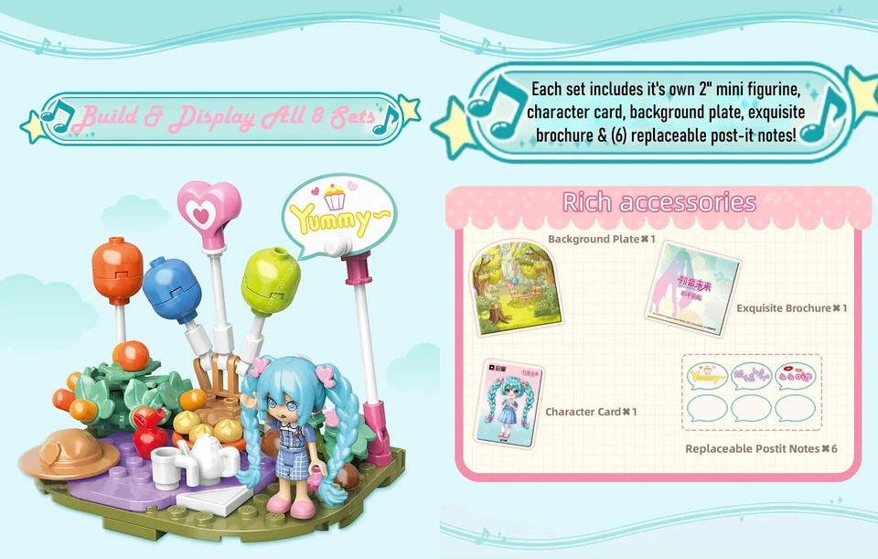 ✅ Official Hatsune Miku 4 Seasons Spring Winter & More Building Block Sets NEW - Image 4 of 4