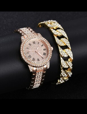 Diamond Women Watches Gold Watch Ladies Wrist Watches Luxury  display picture 3