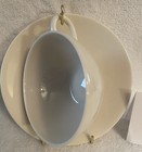 V005 Vintage Lenox Coupe Off White Flat Cup And Saucer — photo 2