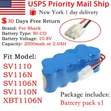 Battery for Shark 2.0AH Freestyle SV116N SV1106N SV1110 SV1110N Navigator Vacuum