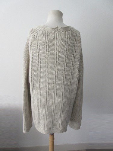 Cardigan MALO beige/abbronzatura spesso 100% cashmere maglia 50 - Foto 6 di 14