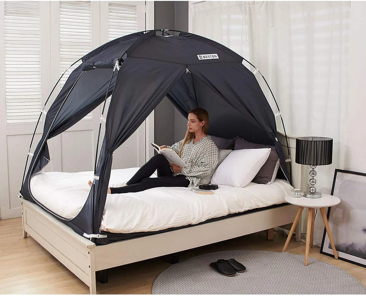 BESTEN Floorless Indoor Privacy Tent on Bed for Warm and Cozy