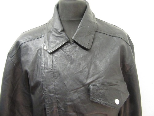 VINTAGE LEATHER MOTORCYCLE PUNK JACKET SIZE M - Picture 4 of 15