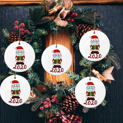 Download 2020 Christmas Ornament Santa Wearing A Face Mask Decorate ...