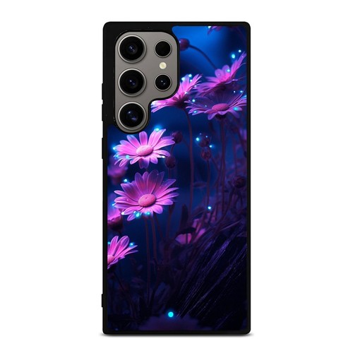 neon daisy flowers dark Flexible Cases For iPhone SE4 16E 12 13 14 15 16 Pro Max - Picture 5 of 25