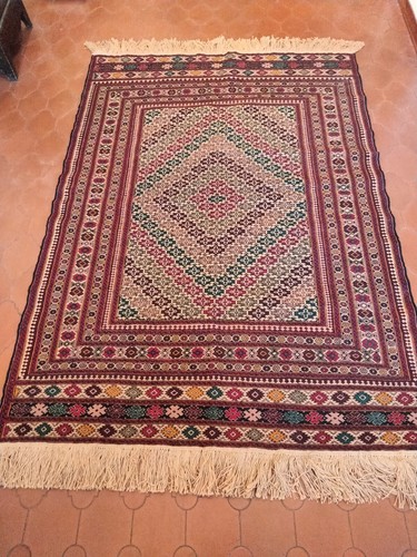 Tappeto afgano con frange bilaterali (nuovo senza ettichette), 185 cm * 129 cm - Foto 11 di 14