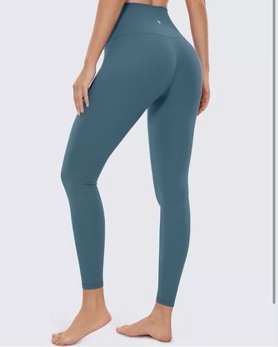 NWT CRZ YOGA High Waisted Buttery Soft Lounge Leggings Size XL 25" Petrol Blue - Picture 2 of 4