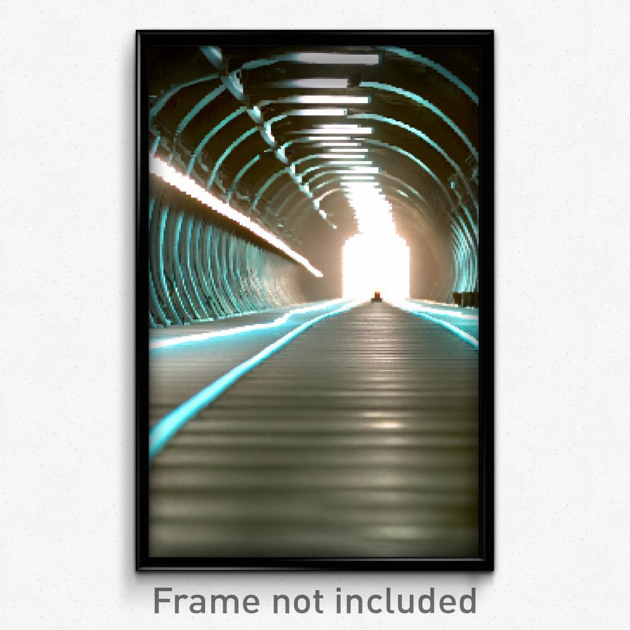 Pixel Art Poster - Brisk Tunnel (8 Bit Psychedelic Trippy Video Game Print)