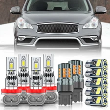 For Infinti EX35 2008-2012 LED Headlights+Turn Signal+Side Marker Light Bulbs
