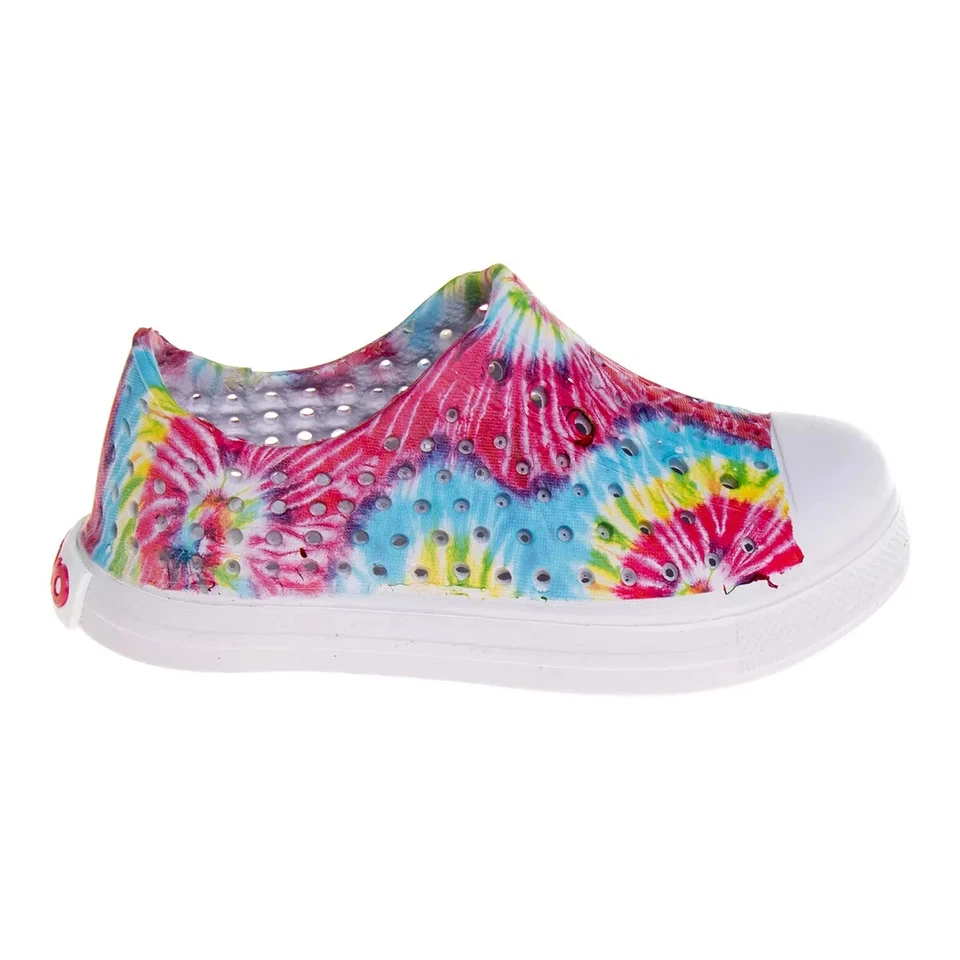 Nuevo Zapatilla Deportiva Josmo Azul y Rojo Tie-Dye Goma Sin Cordones - Niñas Pequeñas 9 Foto 2 de 4