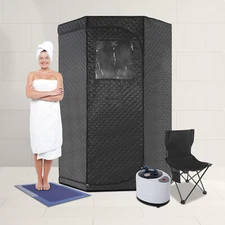 Full-size Portable Pentagon Sauna Indoor Individual Family Spa Sauna Set