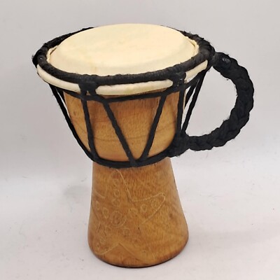4.5  Wooden Djembe Hand Drum Instrument Music Wood Sea Isle