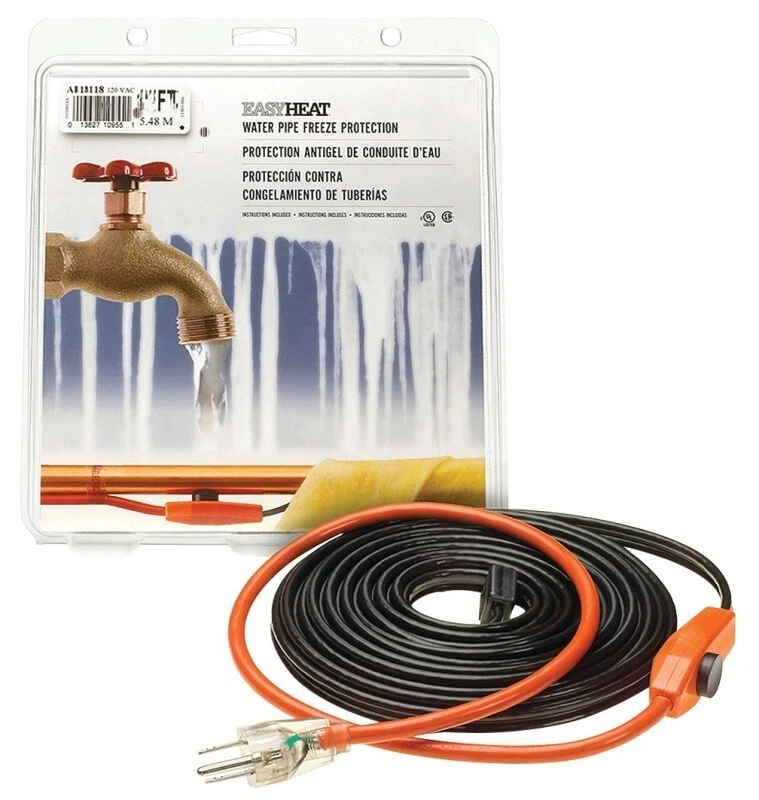 EASY HEAT AHB016 HEAT TAPE AUTOMATIC ELECTRIC WATER PIPE HEATING CABLE  6836597 | eBay
