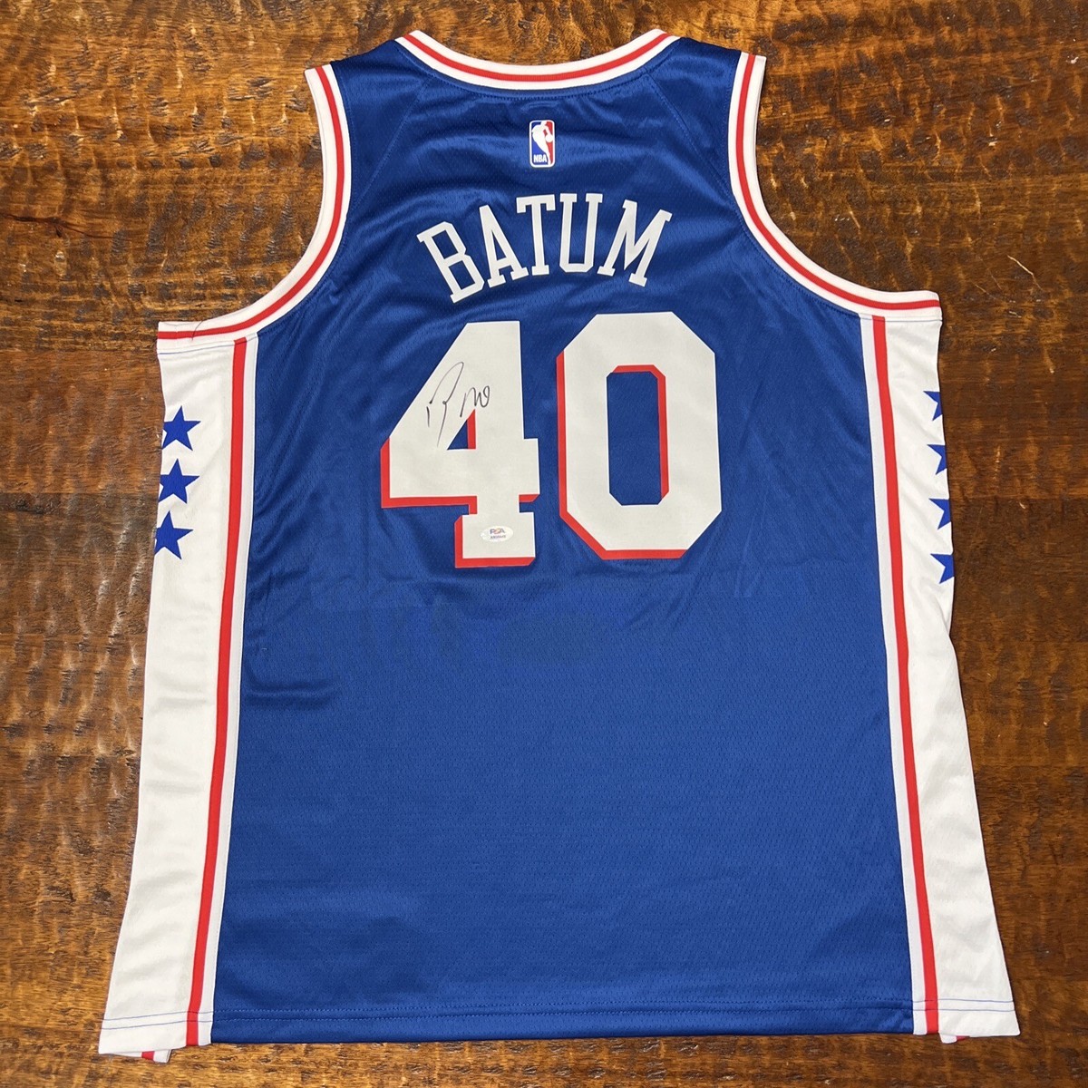 Nicolas Batum Signed Philadelphia 76ers Jersey PSA DNA Autographed