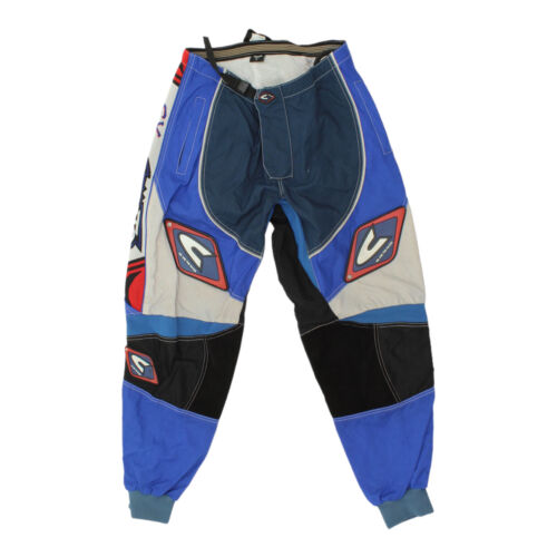 Cemoto Mens Blue Motorcycle Trousers | Vintage Protective Biker Pants VTG - Afbeelding 1 van 3