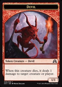 Devil Token x4 - Shadows Over Innistrad - NM-Mint, English - Shadows Over Innist