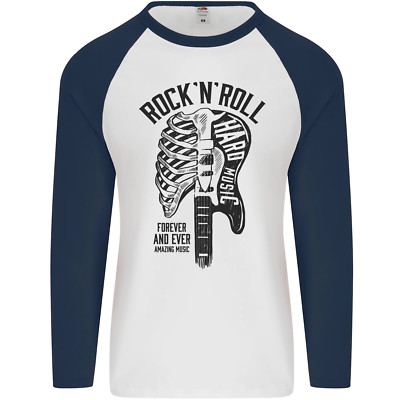 Rock N Roll Forever and Ever Guitar Herren L/S Baseball T-Shirt