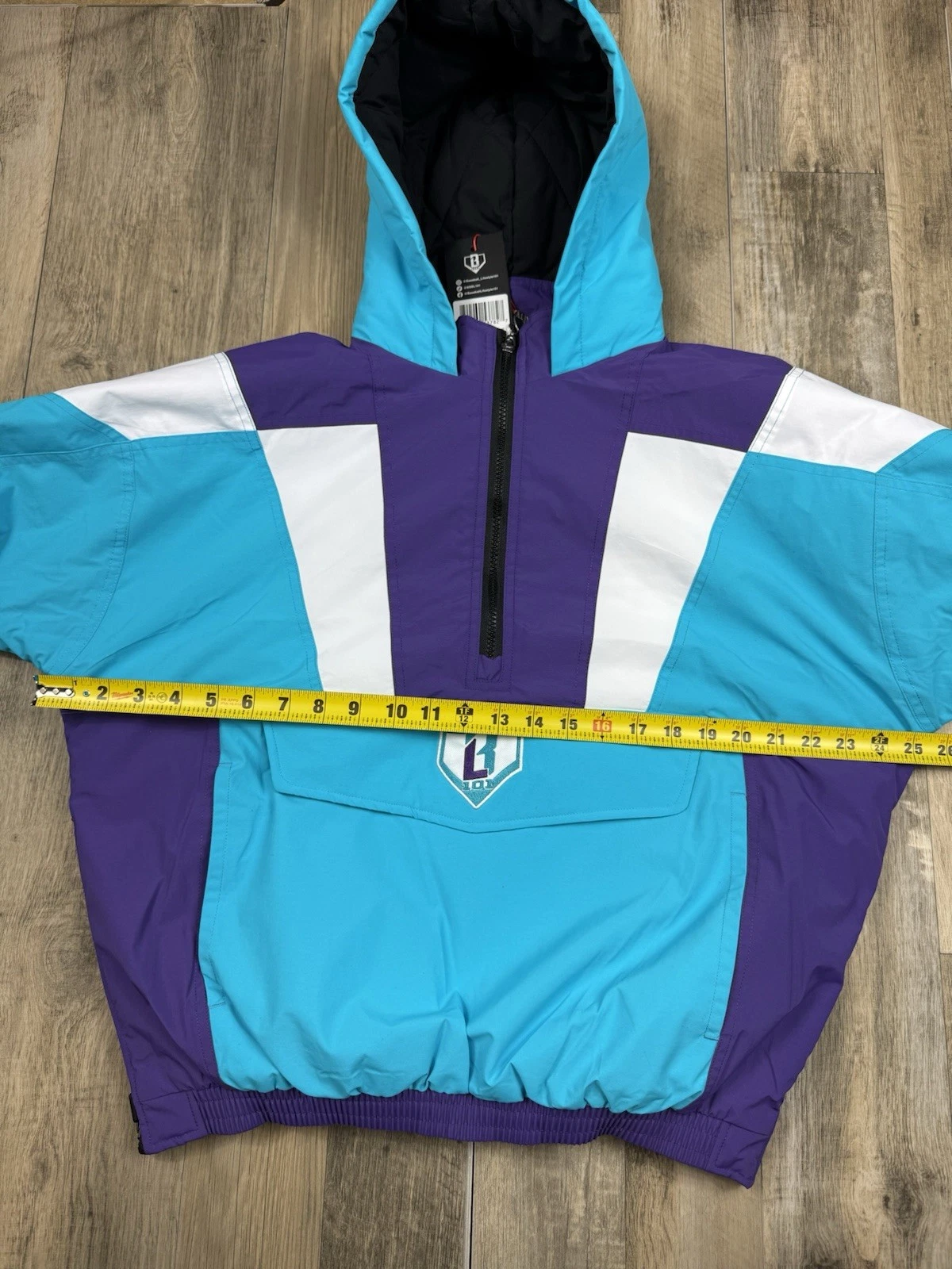 Baseball Lifestyle 101 BL101 Colorblock Pullover Jacket Blue/Purple Size S New image 15