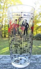 Hazel Atlas Cocktail Shaker Bar Bartender Mix Drinks Recipe Glass MCM