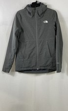 The North Face Women's WindWall Softshell Jacket Grey Heather Fleece Lined Sz S