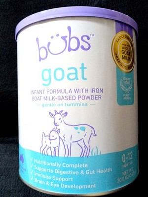 BUBS GOAT MILK INFANT FORMULA..GENTLE ON TUMMIES..0-12 MONTH 567g 20oz AUG 2027