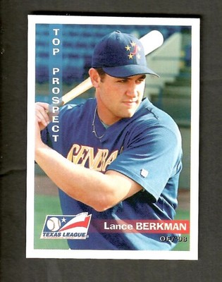 LANCE BERRKMAN 1998 Texas League Top Prospects Grandstand #4