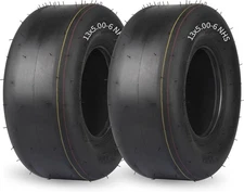 (2 Pack) 13x5.00-6 Lawn Mower Tubeless Tire, 13x5-6 Riding Smooth 