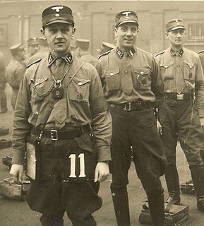 RARE! German Sturmabteilung Truppe Members Posed Lined Up; 1938!!!