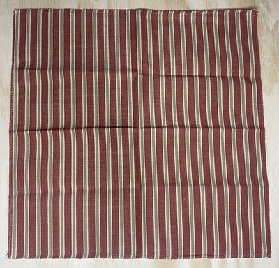 Zoffany Kinsale Cotton Linen Stripe Red Green Sample 12x12in ZCCW03012