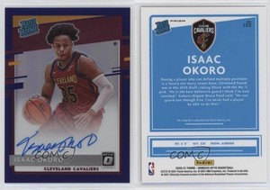 2020 Donruss Optic Rated Purple Prizm Signatures Isaac Okoro #155 Rookie Auto RC