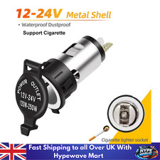 12V USB Car Cigarette Lighter Socket Power Charger Adapter Outlet Cable Fuse UK