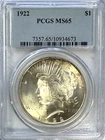 1922 Peace Dollar, MS 65 PCGS, NR.