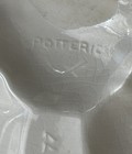 1962 Los Angeles Potteries #77 Divided Serving Dish Vintage Handpainted — photo 9