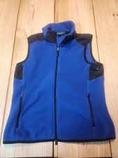 Women's Vintage Polo Ralph Lauren Green Tag - Blue Fleece Vest Medium