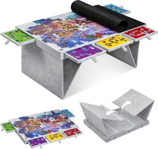 1000 Piece Jigsaw Puzzle Table with 5 Colored Drawers & Foldable Legs, Lightweig